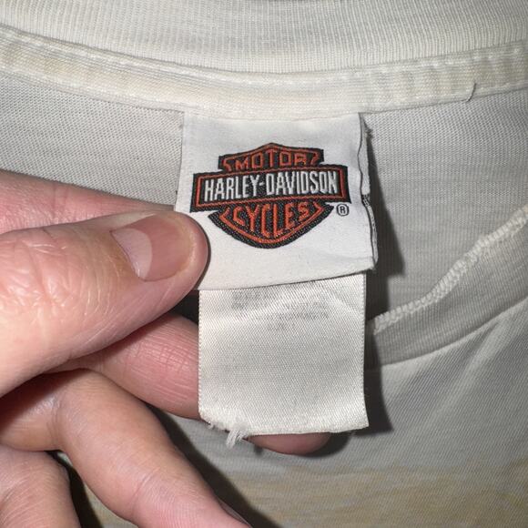 Y2K 2010 Harley Davidson Washington State Wolf Distressed Longsleeve Shirt Large - Picture 6 of 11